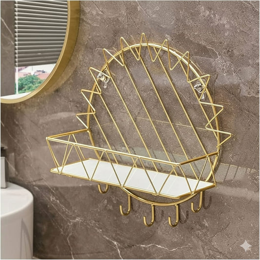 Bathroom Shelf Wall Mounted Metal Towel Rack